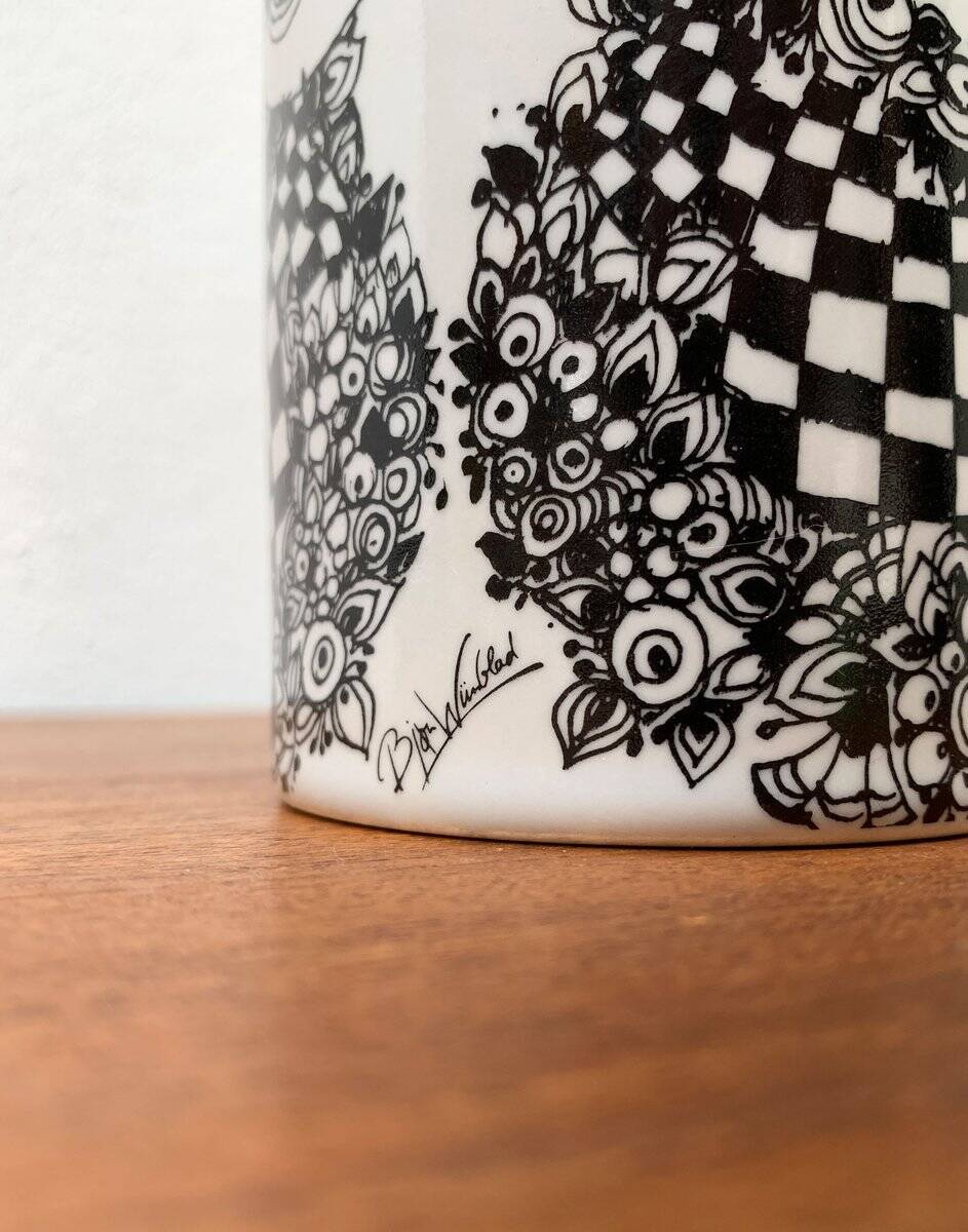 Large Flora German Vase from the Mid-Century by Bjørn Wiinblad for Rosenthal, 1960s