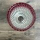 Art Deco vase in cut glass Ruby & Diamond