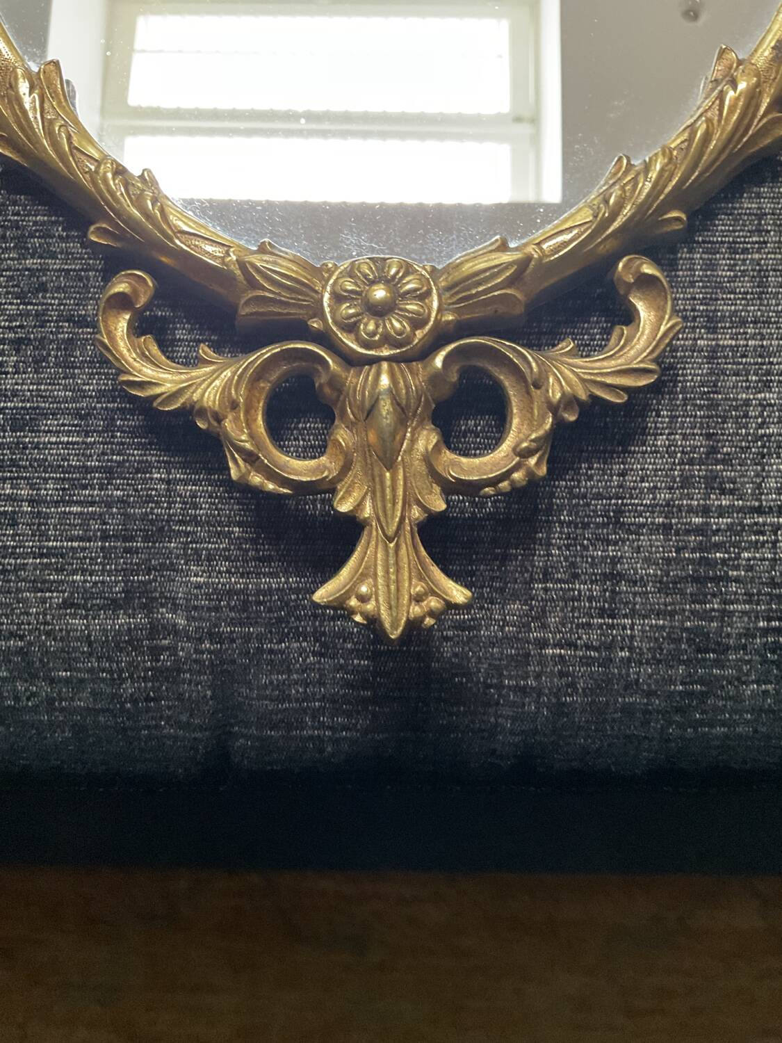 Louis XV style mirror in brass