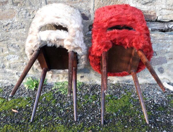 Paire de chaises moumoute Baumann n°845