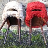 Paire de chaises moumoute Baumann n°845