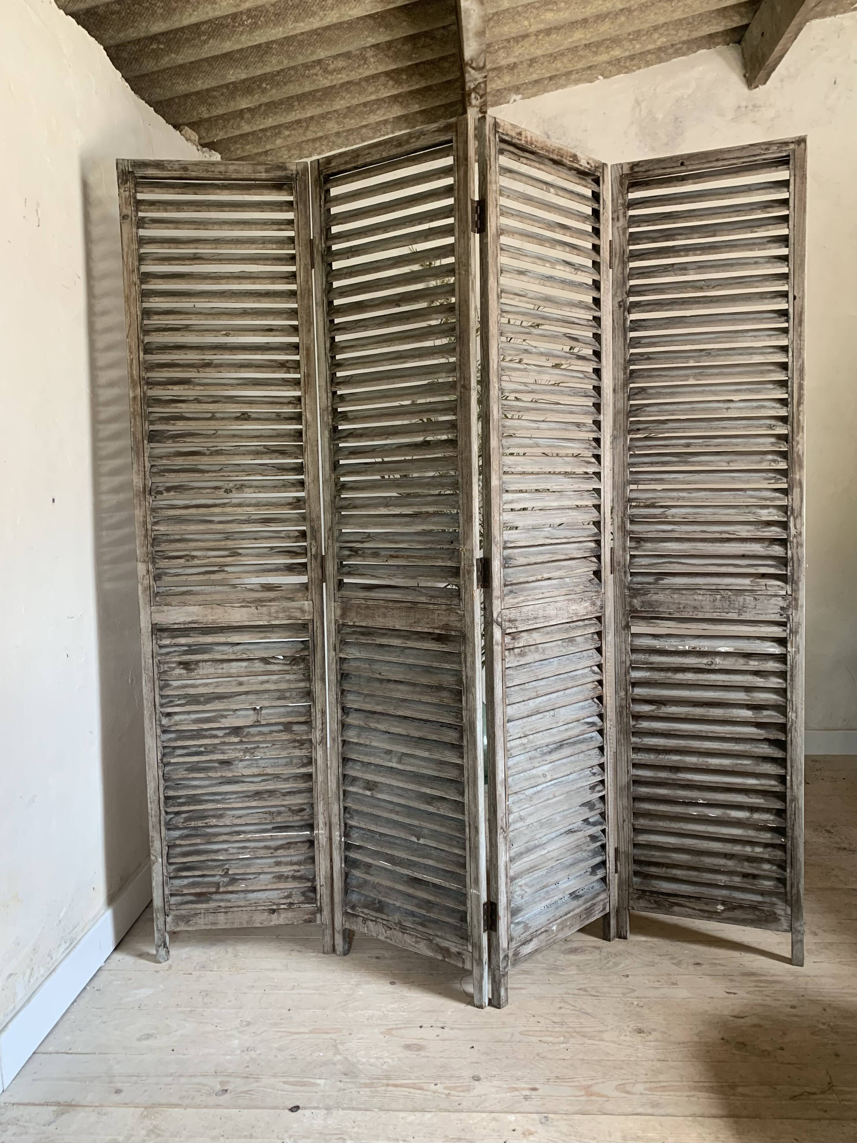 Vintage louvered slat screen