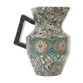 Vallauris GERBINO's faience pot with a mosaic of land