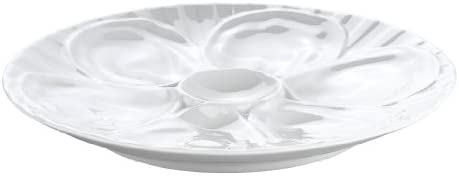 5 oyster plates in pillivuyt white porcelain
