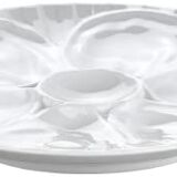 5 oyster plates in pillivuyt white porcelain