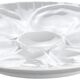 5 oyster plates in pillivuyt white porcelain