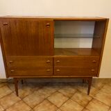 Buffet enfilade bright bar 60s 1960s Veneer Tech