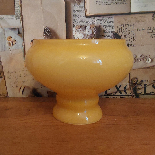 Vintage glass opaline lampshade from the 50s