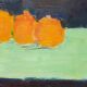 Nagao Usui painting: "Still life with pitcher and oranges"