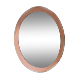 Vintage Antonio Lupi Luxor Crystal Art Mirror in Pink Copper 1950