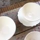 Service 32 assiettes et bols céramique blanche