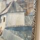 Watercolor 1920, silver carved wooden frame