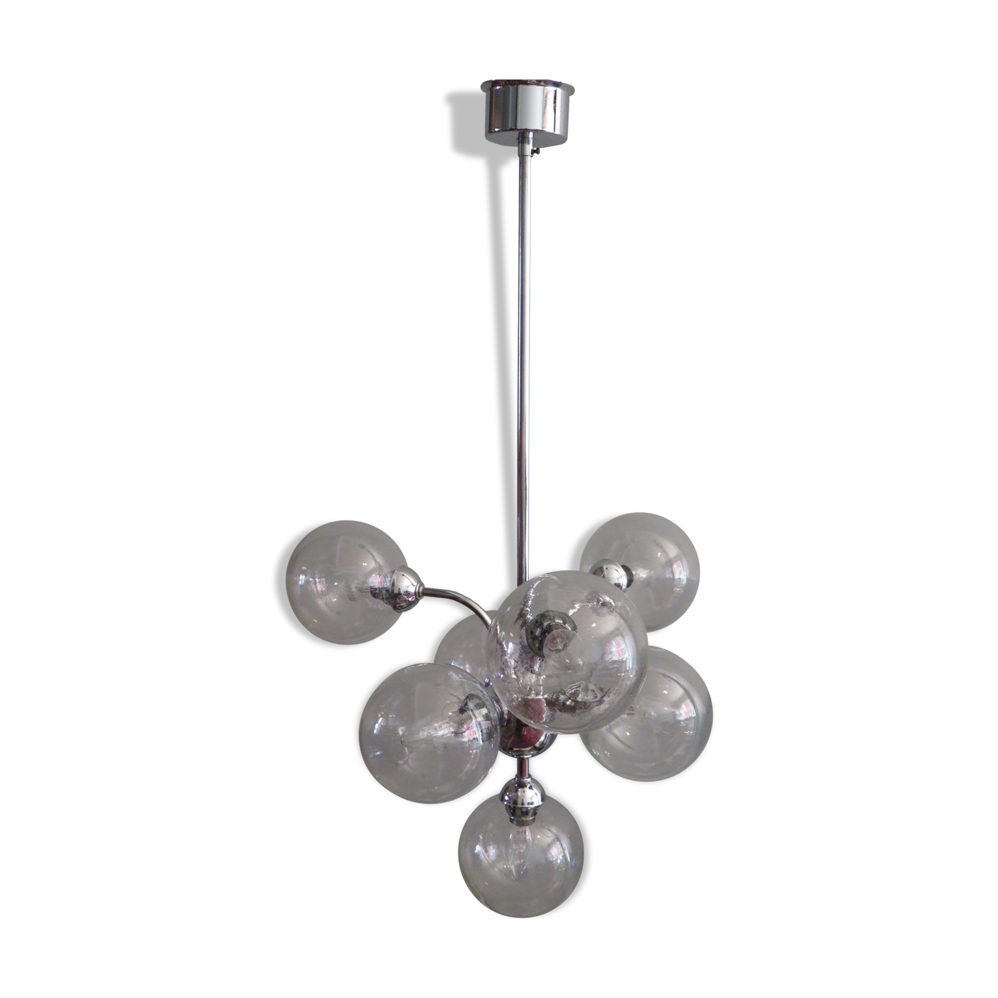 Sputnik chandelier of the 1970s by Massive Belgium