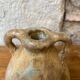 Vase grès flammé beige et bleu années 20/30