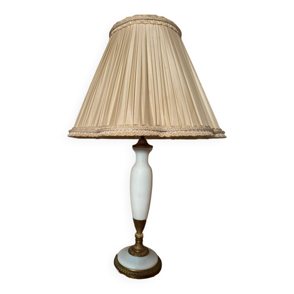 Lampe verre loque et laiton