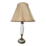 Rag glass and brass lamp
