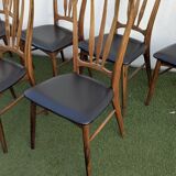 6 Danish chairs in rosewood "Ingrid" – Niels Koefoed