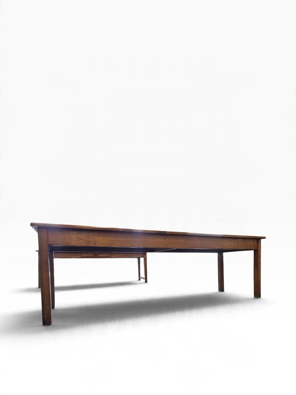 XL vintage solid wood dining table / farmhouse table