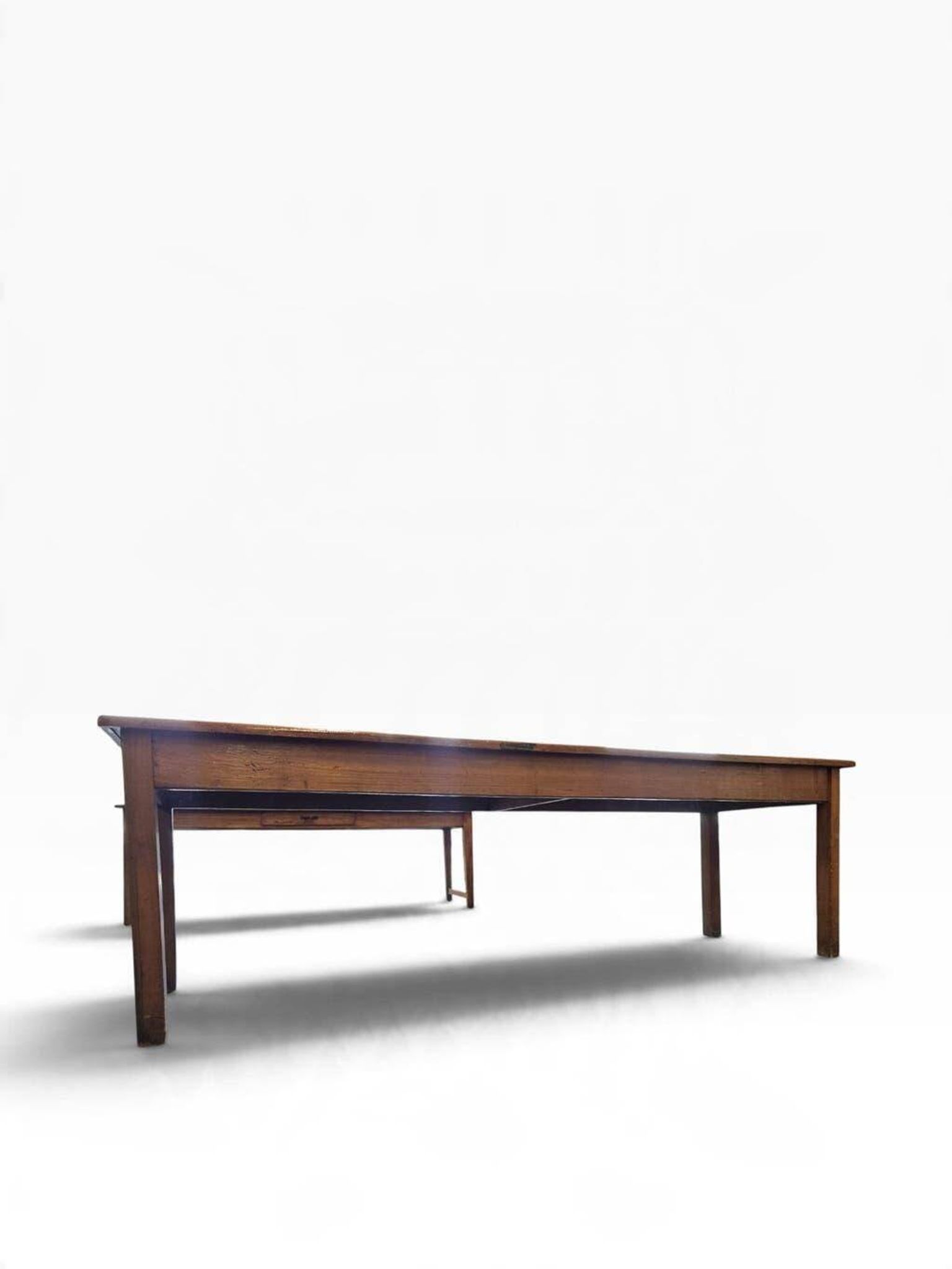 XL vintage solid wood dining table / farmhouse table