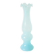 Sky blue opaline vase with a scalloped neck, 1960.