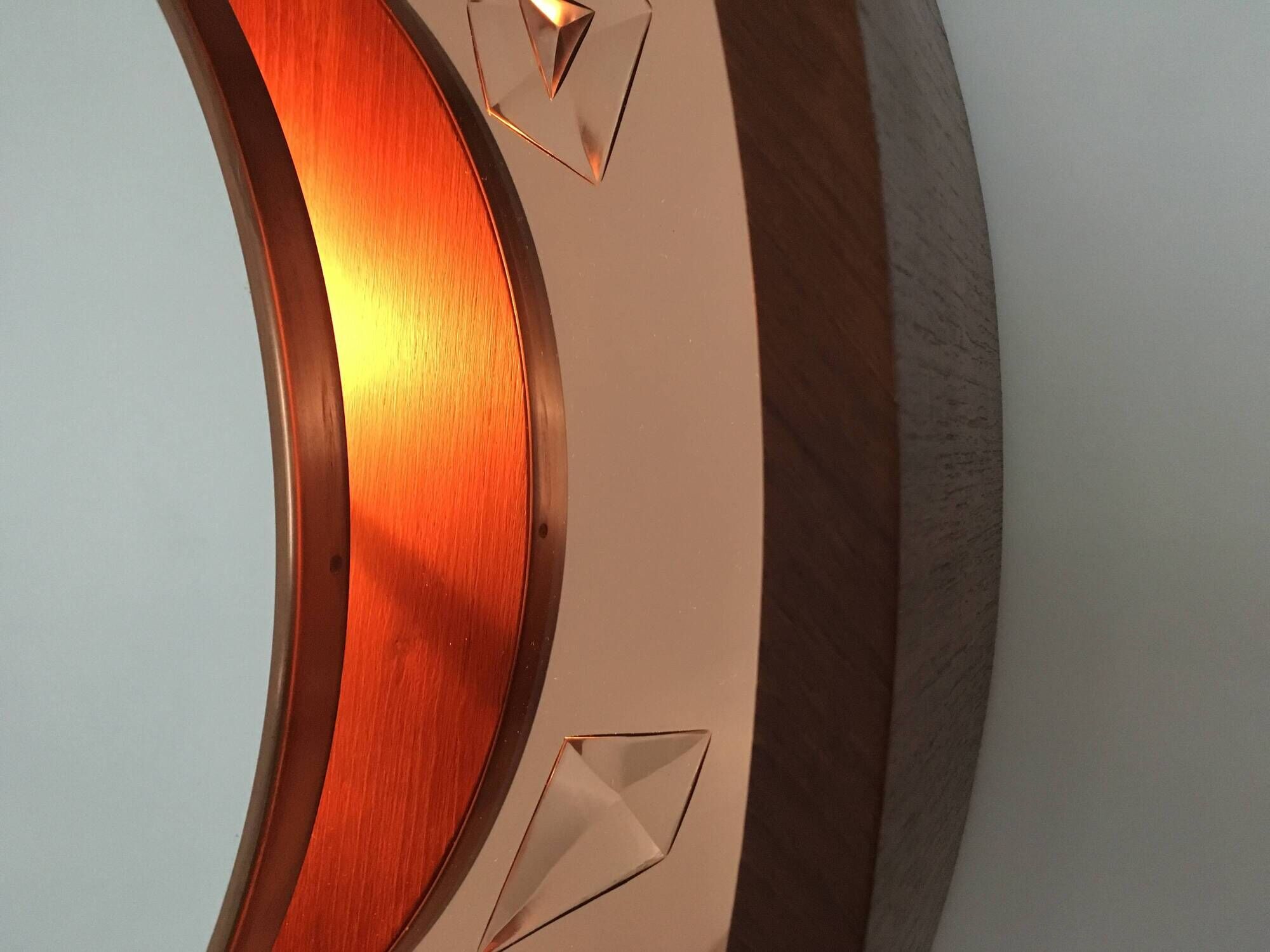 Illuminated Wall Mirror with wooden frame, Italy