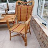 Vintage rattan armchair