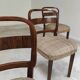 Set of 4 Fischel art deco chairs, fabric and walnut, year 30