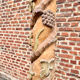 Twisted column in carved polychrome wood, 19th century.