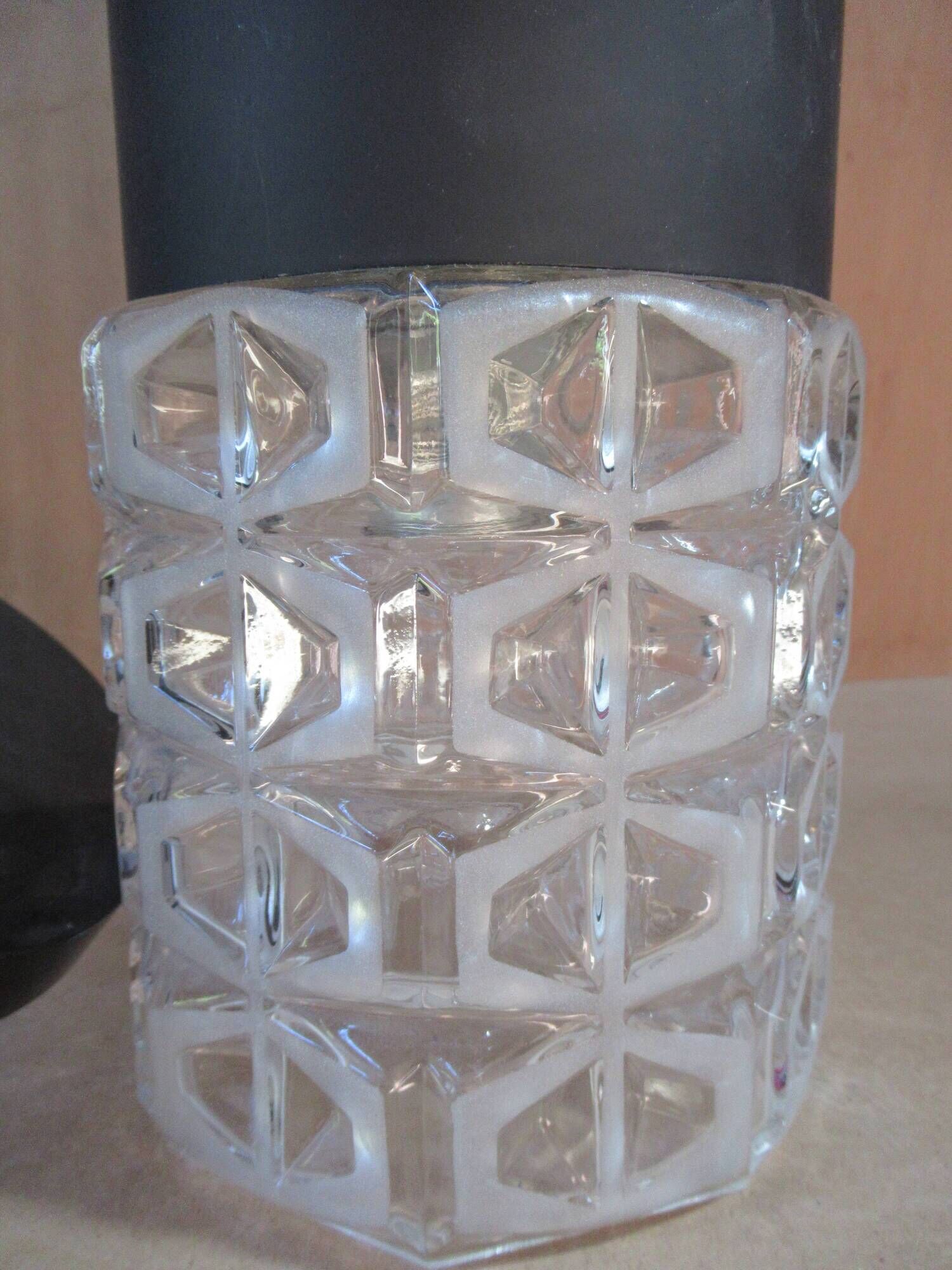 Suspended lamp design raak netherlands 1970s moulded glass height 22.5cm