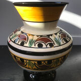 Ancient Vase QUIBERON Ceramics MERLE WHITE Painted Vintage Decor