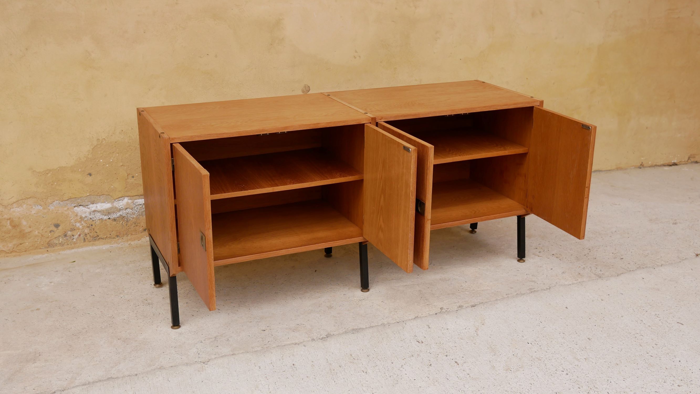 Vintage sideboard by René-Jean Caillette for Charron editions