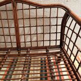 Vintage rattan bench