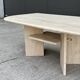 Vintage sculptural coffee table in travertine, 1980s.