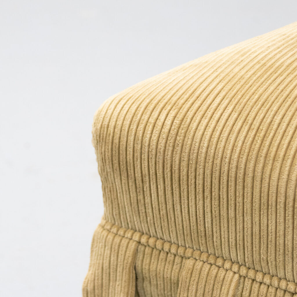 Beige corduroy crapaud lounge chair 1960s