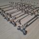 Set of 12 silver metal knife holders