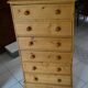 Vintage pine chest of drawers with 6 drawers