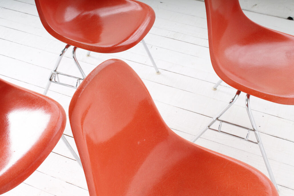 Set of 4 side chairs by Charles & Ray Eames for Herman Miller
