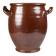 Large Glazed Brown Ceramic Pot, Belgium, 1800s