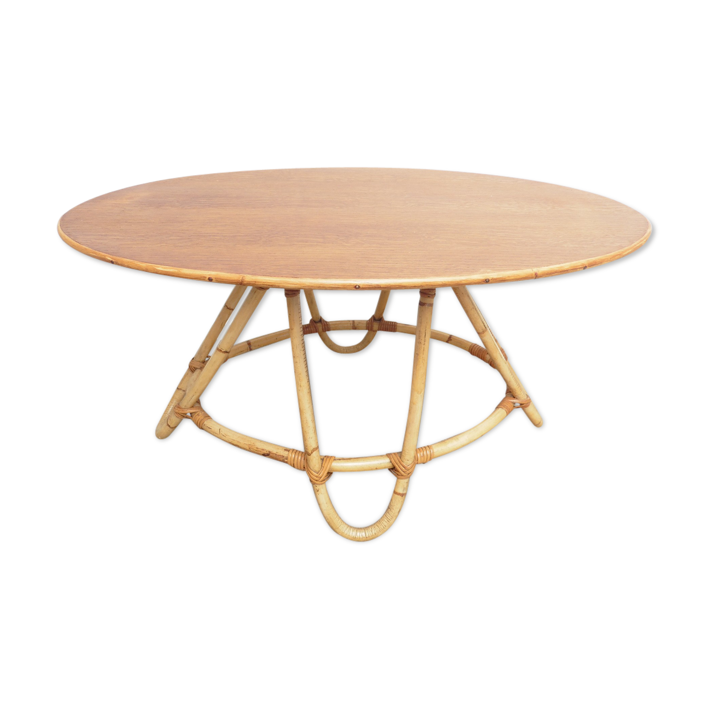 Oval table rattan