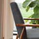 H.Lis vintage graphite corduroy armchair