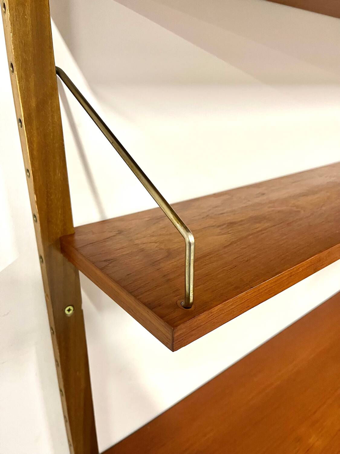 Meuble mural en teck, Danemark, années 1960