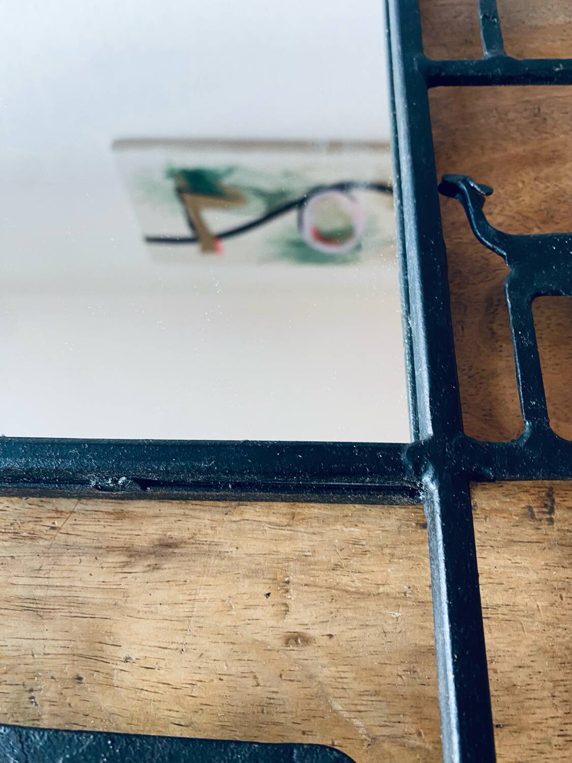 Rectangular wrought iron mirror, Frederick Weinberg