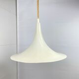 White vintage witchhat / witch hat hanging lamp adjustable