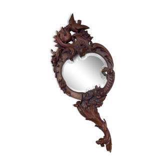 Hand mirror bird motif