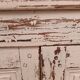 Antique low sideboard with powder pink patina – waxed solid wood
