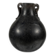 Black Glass Vase by Murano Due