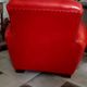 Pair of "Minister" Club Armchairs in red leather – Artisan