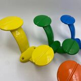 Multicolored double coat rack