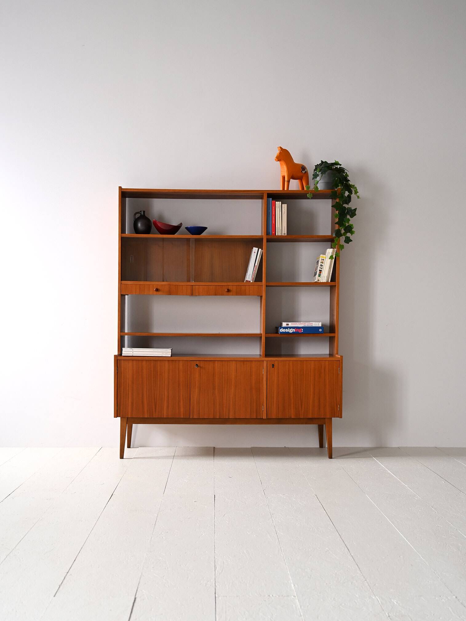 Sideboard bookcase with display cabinet