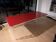 Table post-modern glass Italia POS02 red top